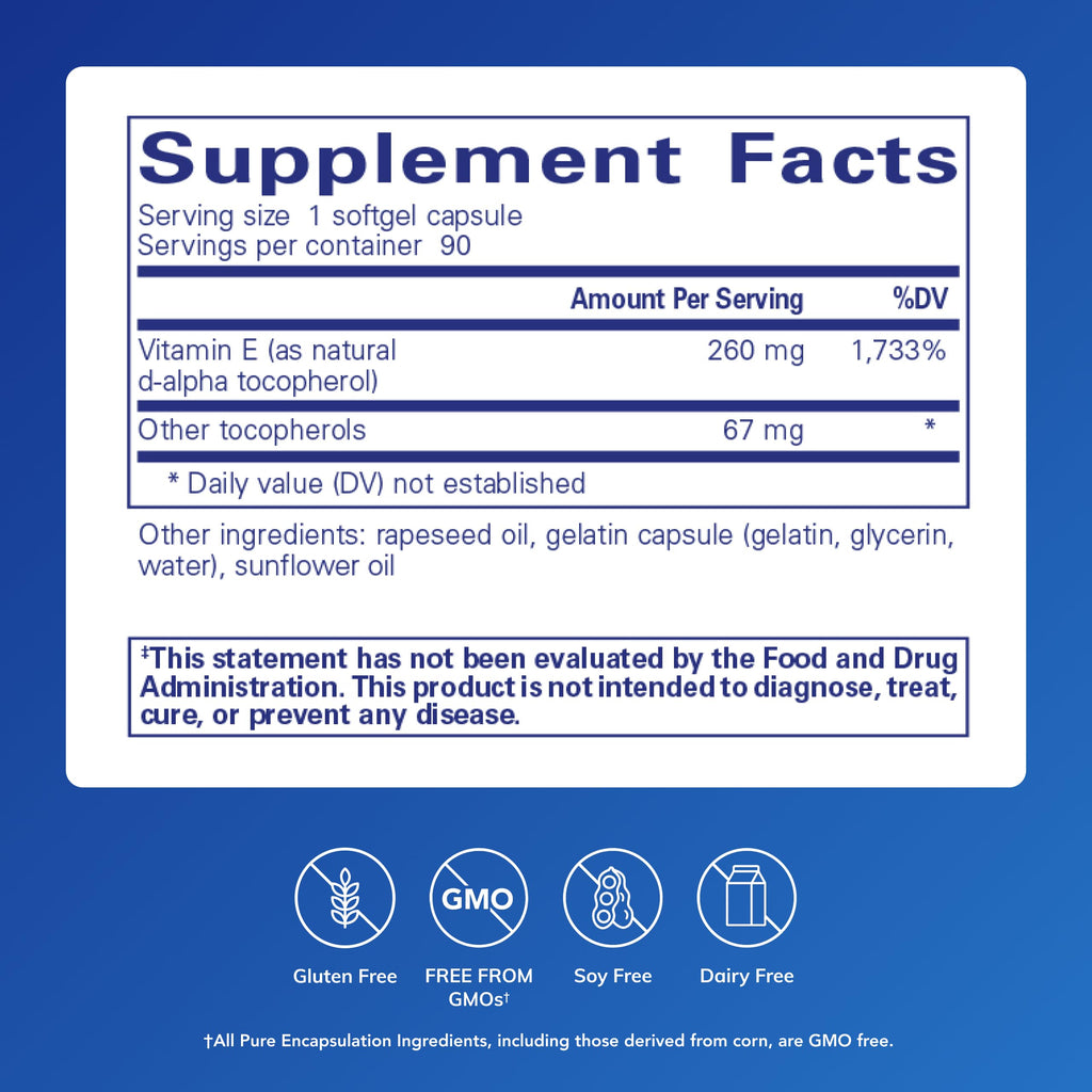 Pure Encapsulations Vitamin E with Mixed Tocopherols

