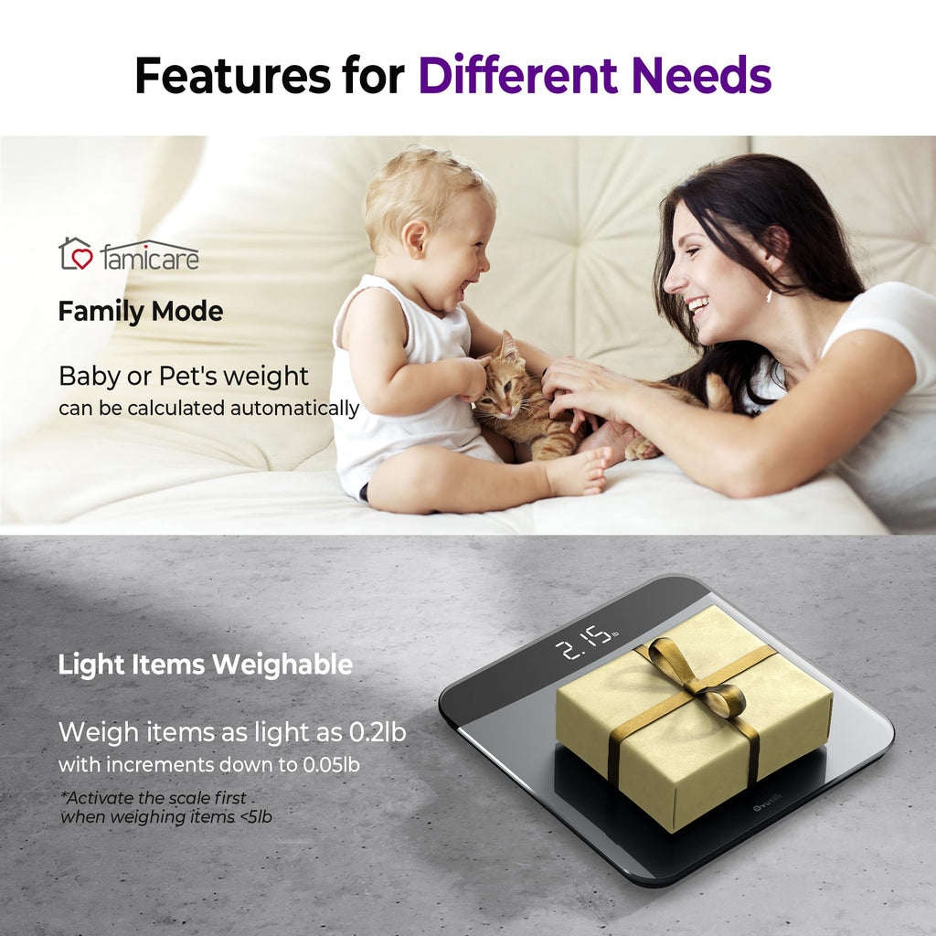 Ovutek Digital Bathroom Scale with Large LED Display 450 lb

