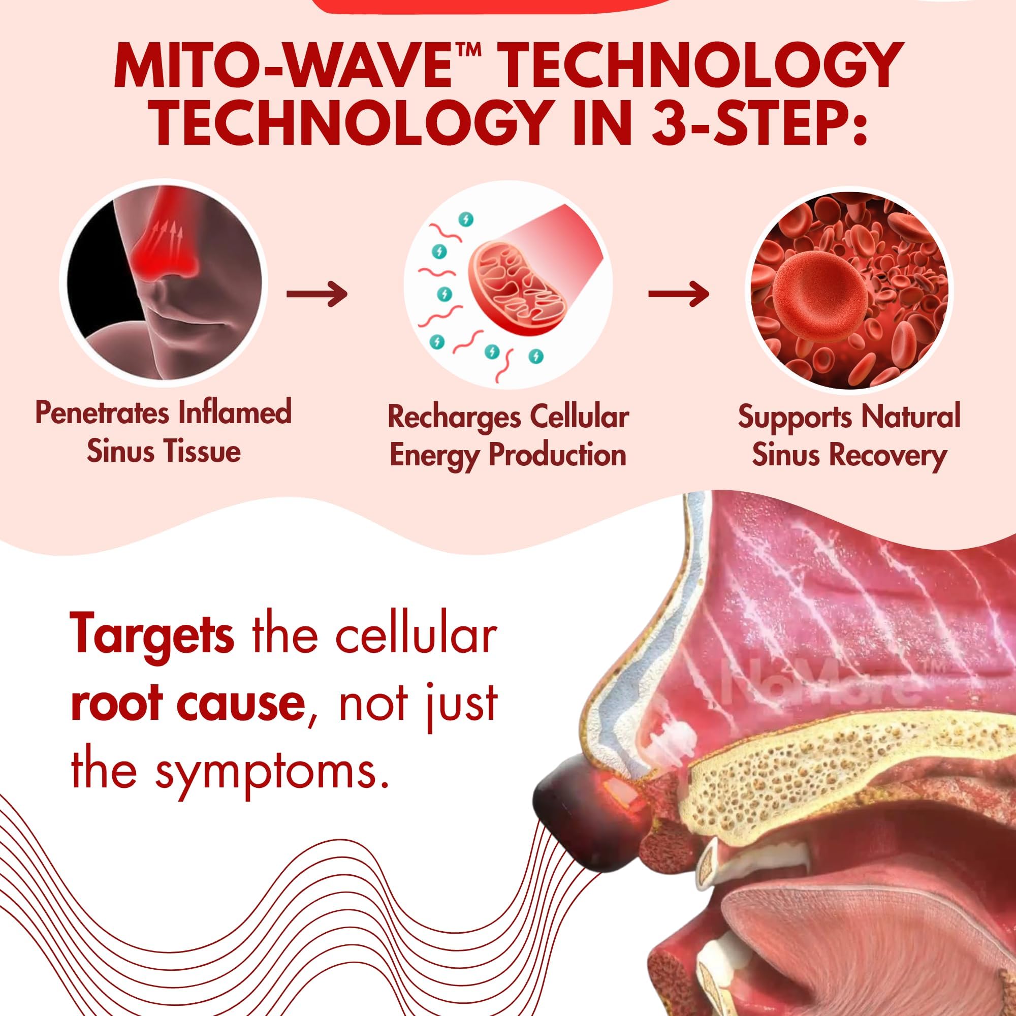 NoMore Red Light Therapy for Nose LED Nasal Device

