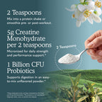 Garden of Life SPORT Creatine Monohydrate Powder Probiotics

