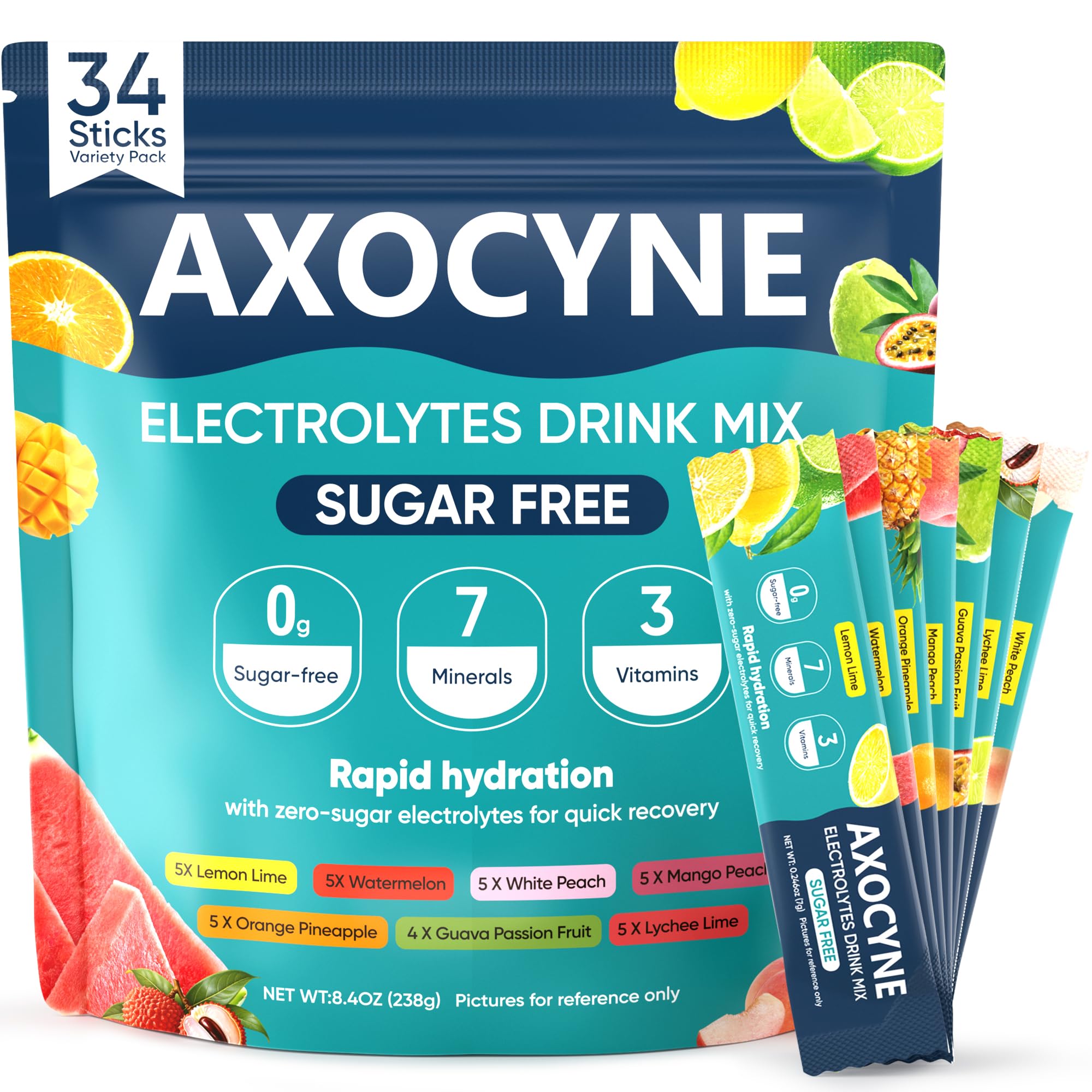 Electrolyte Powder Packets Sugar Free Hydration Mix

