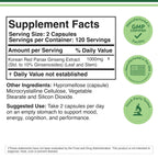 Double Wood Ginseng Capsules Panax Ginseng Supplement

