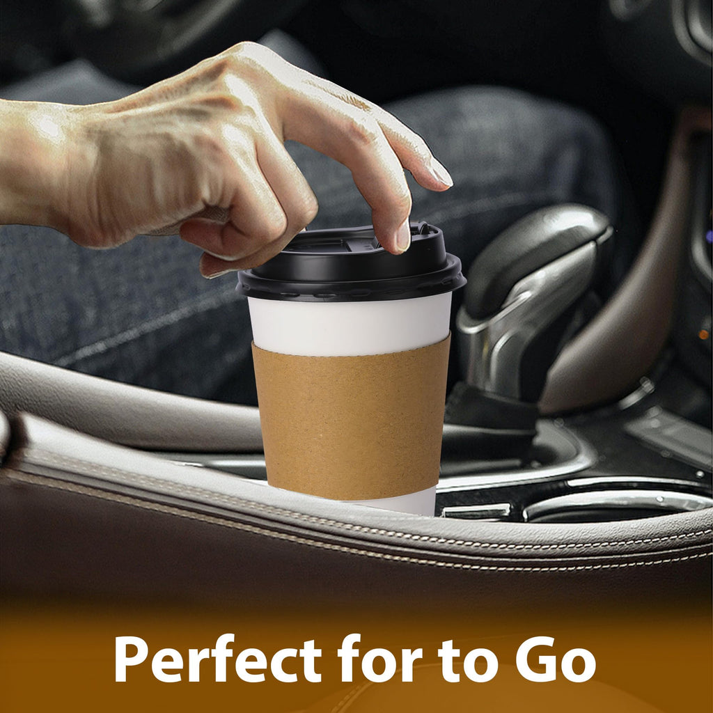Clawsoff Leak-Proof Disposable Coffee Cups with Lids

