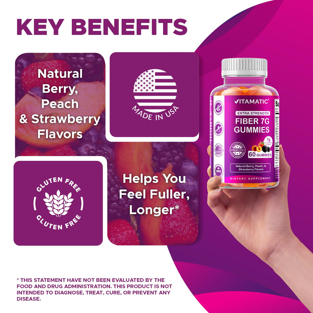 Vitamatic Prebiotic Fiber Gummies - Extra Strength

