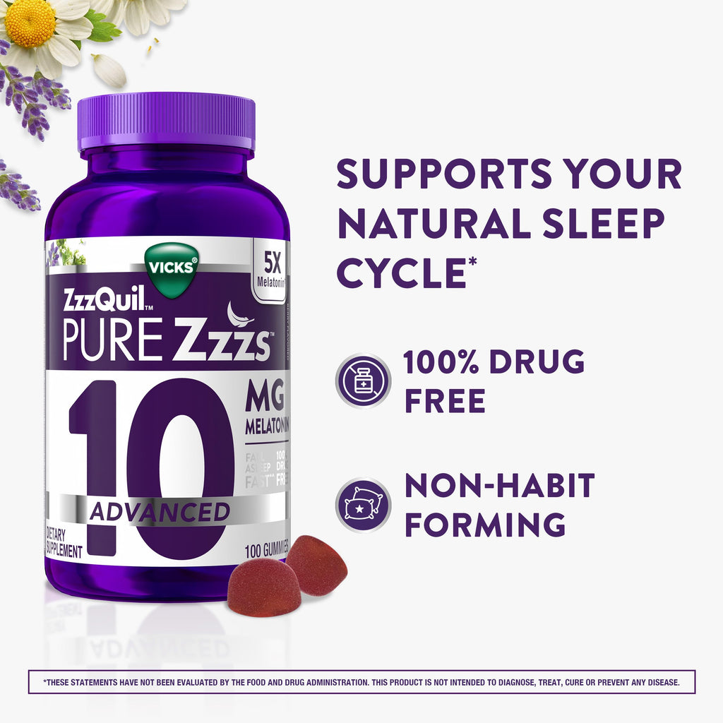 ZzzQuil PURE Zzzs Melatonin Gummies Berry | Chamomile

