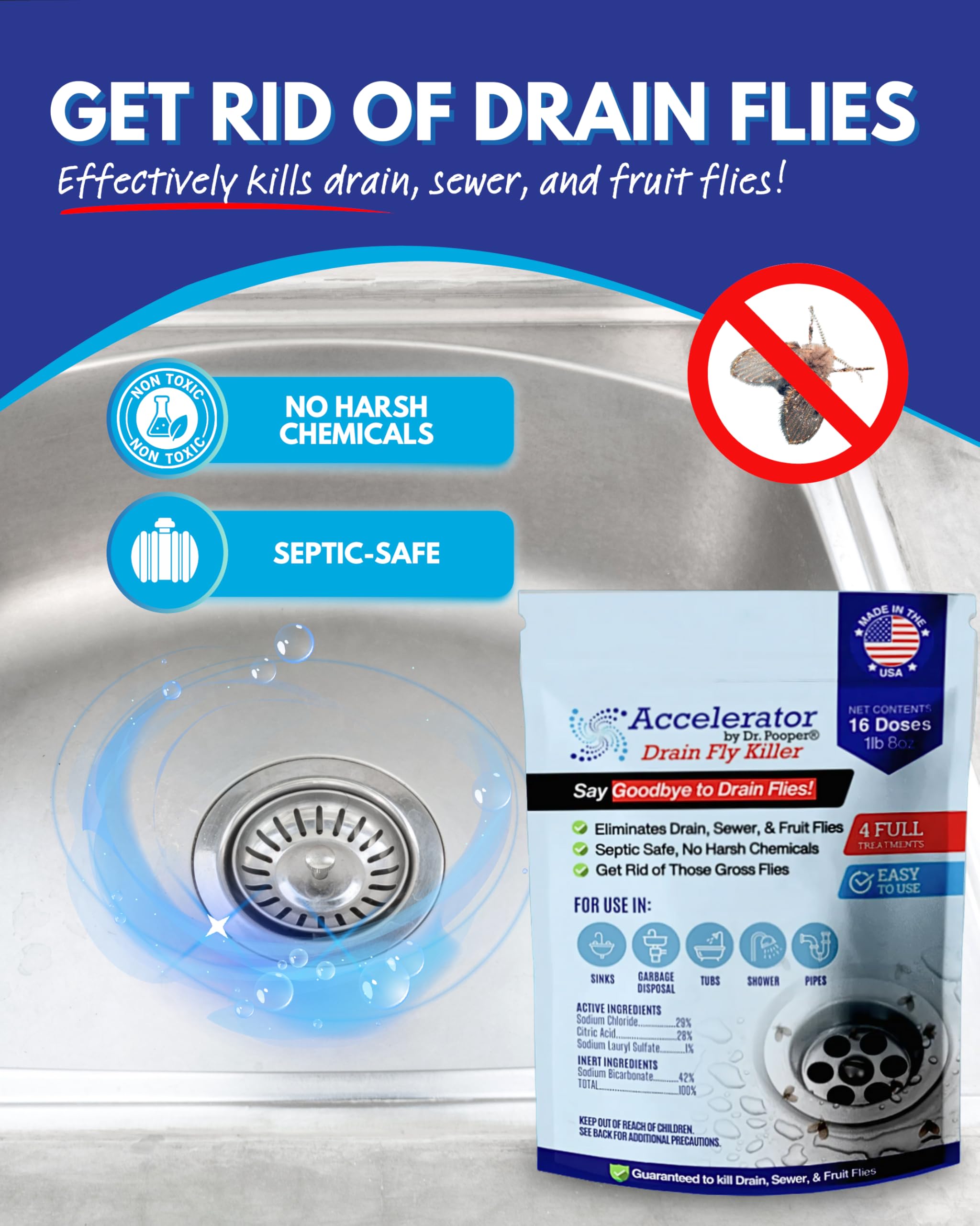Drain Fly Killer Powder – Fast-Acting Drain Pest Control

