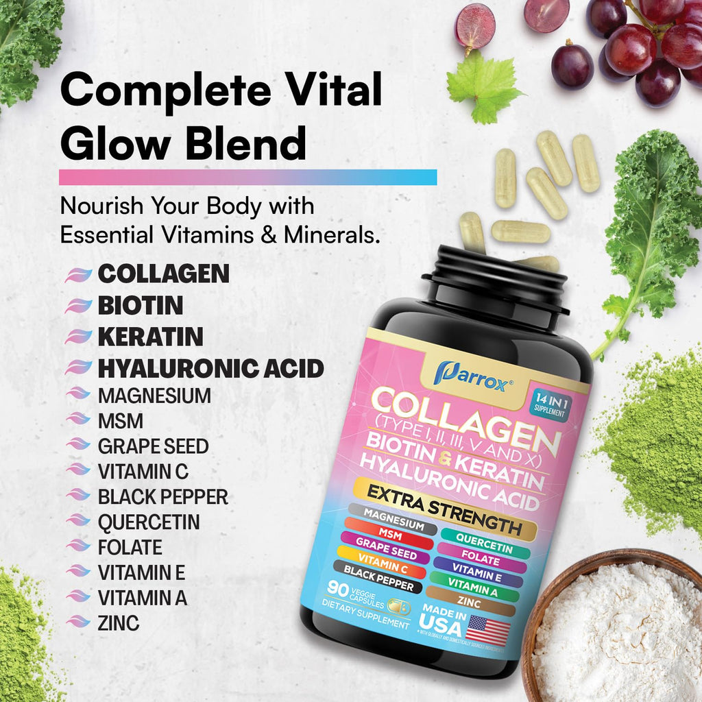 Parrox Collagen Capsules 14-in-1 Beauty Formula

