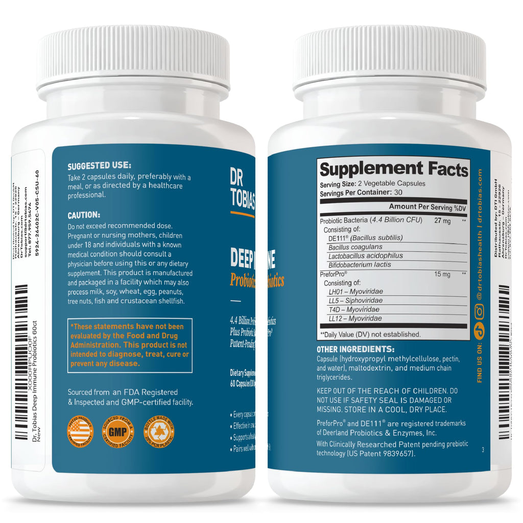 Dr. Tobias Deep Immune Probiotic + Prebiotic | Immune & Gut

