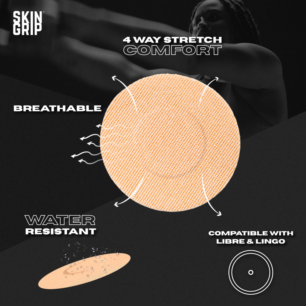 Skin Grip CGM Patch for Sensor Covers

