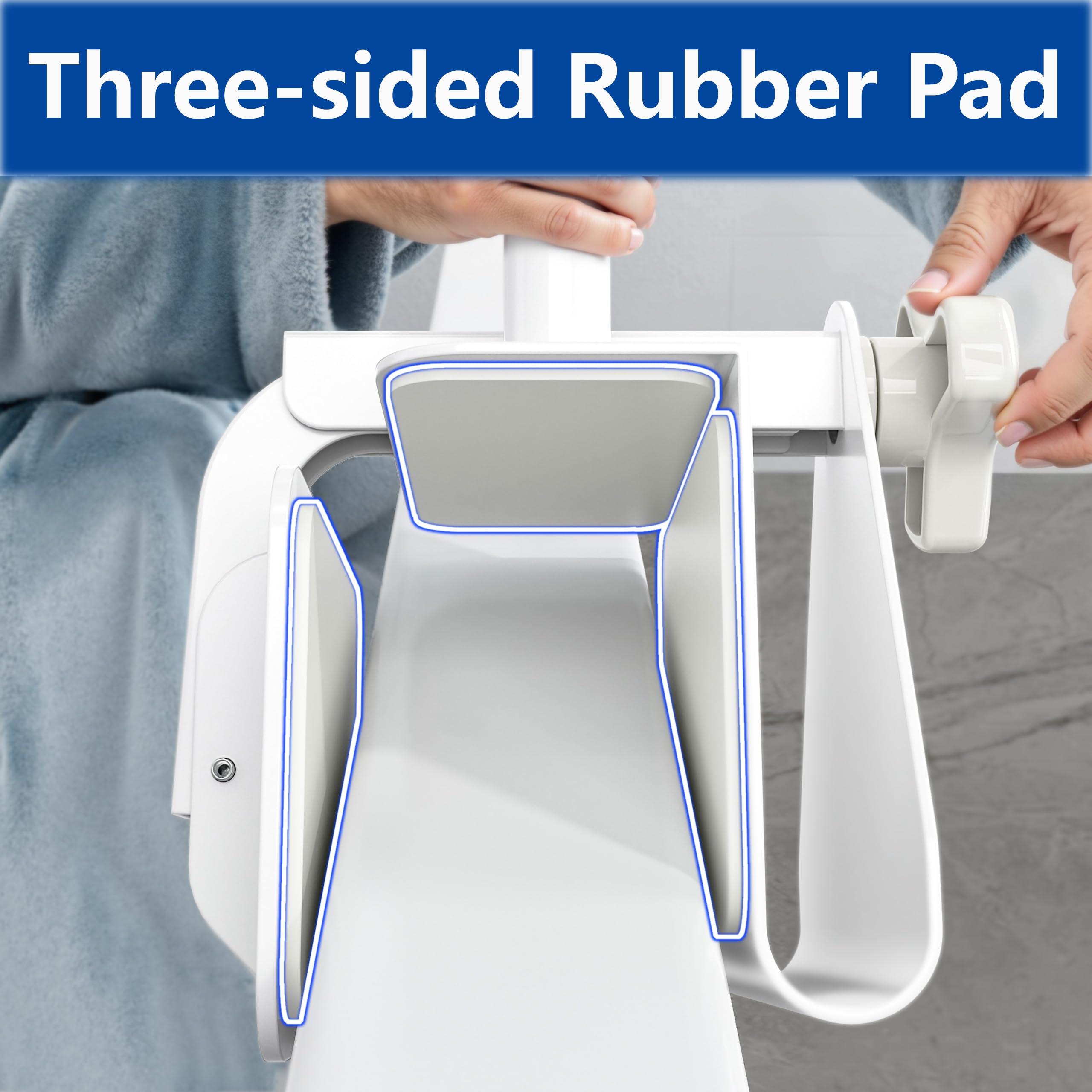 Bathtub Safety Rail Grab Bar with Non-Slip Grip for Seniors

