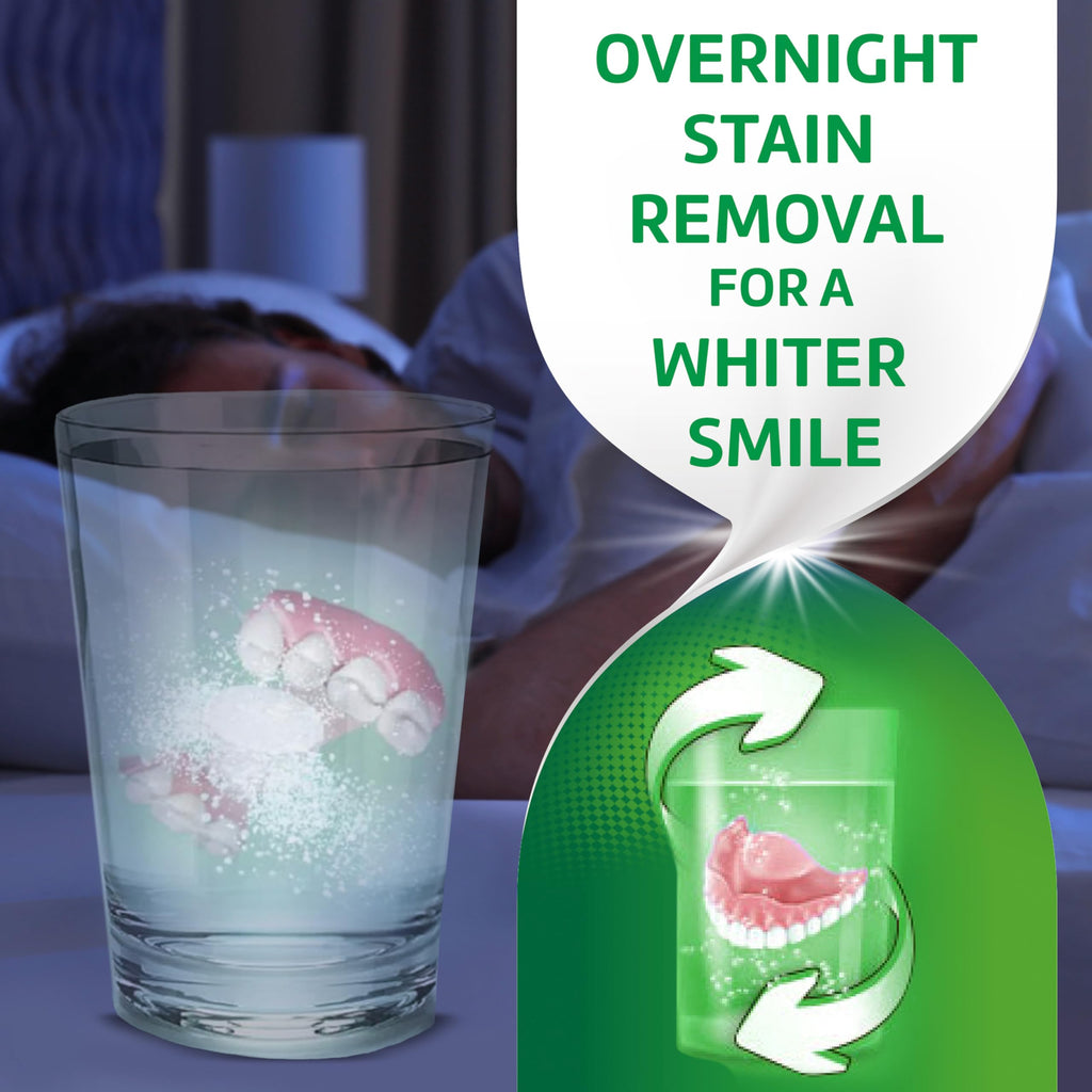 Polident Overnight Whitening Denture Cleanser Tablets

