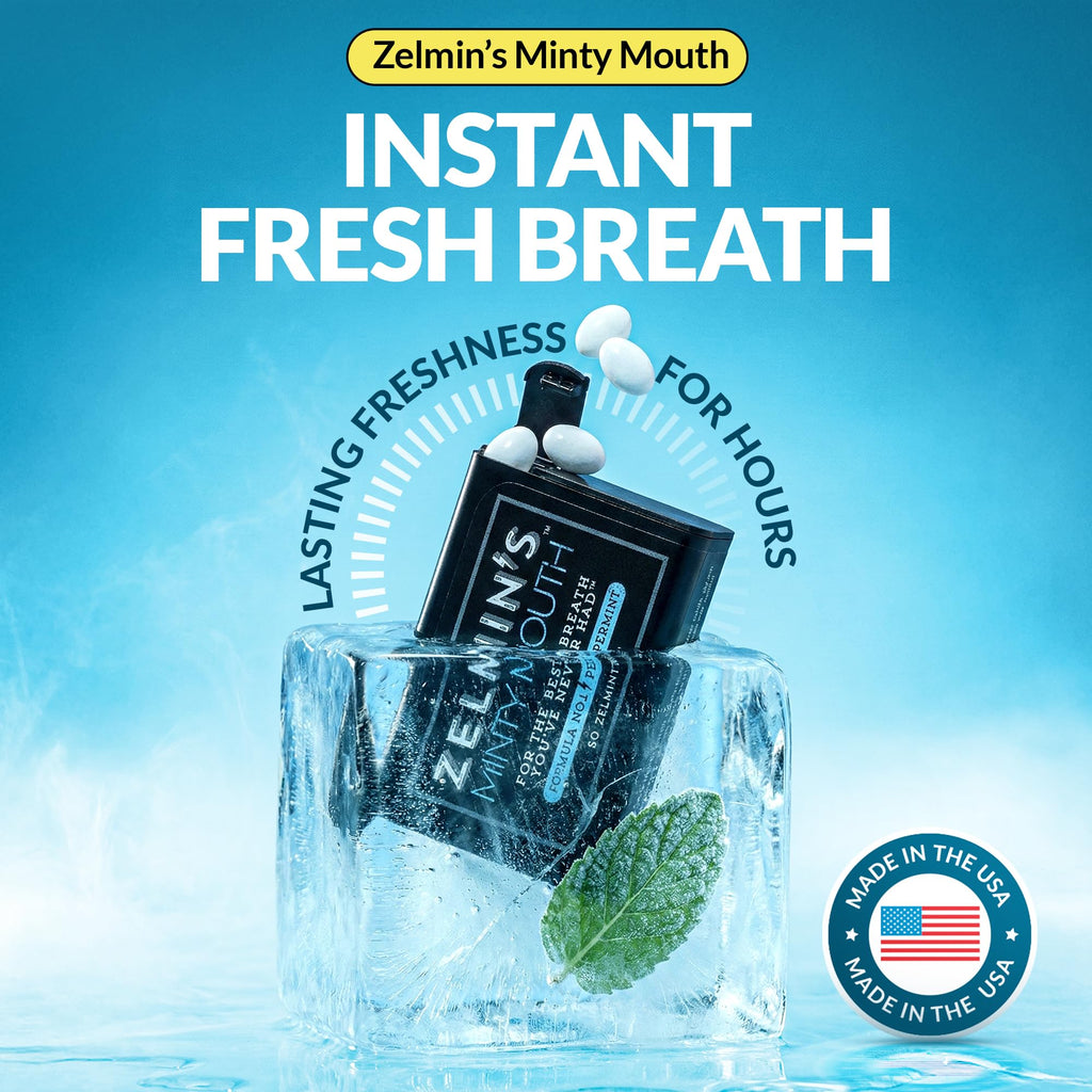Zelmin's Mint Breath Mints - Alcohol-Free Keto Gluten-Free

