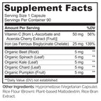 Naturelo Vegan Iron Supplement with Vitamin C

