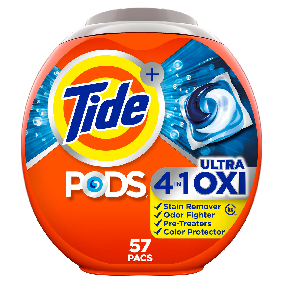 Tide PODS 4-in-1 Ultra Oxi Laundry Detergent Pods HE Compatible