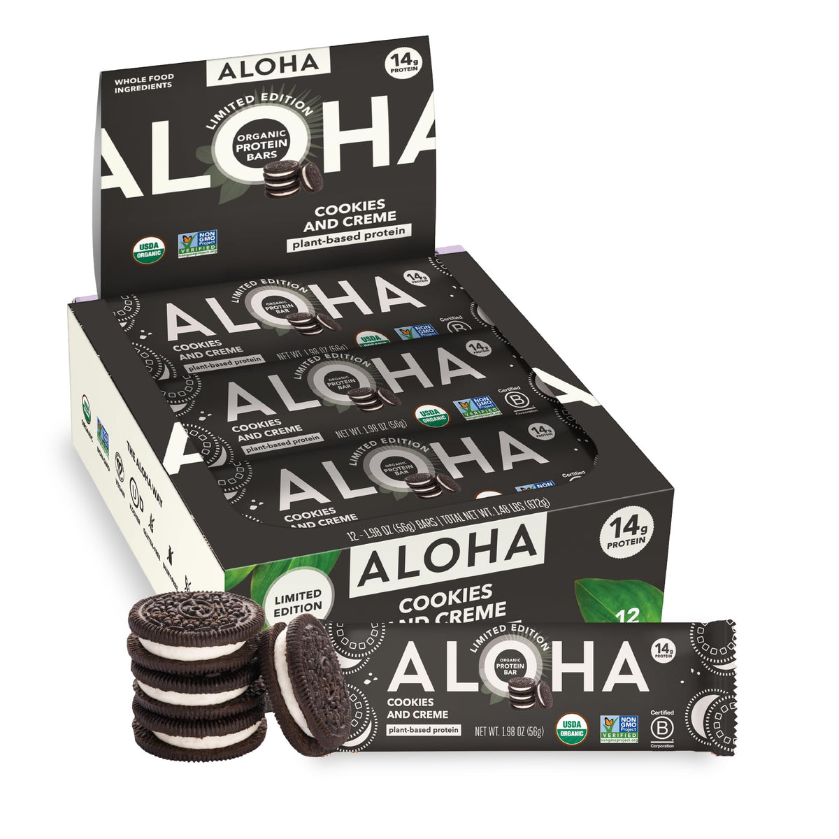 ALOHA Organic Plant Based Protein Bars