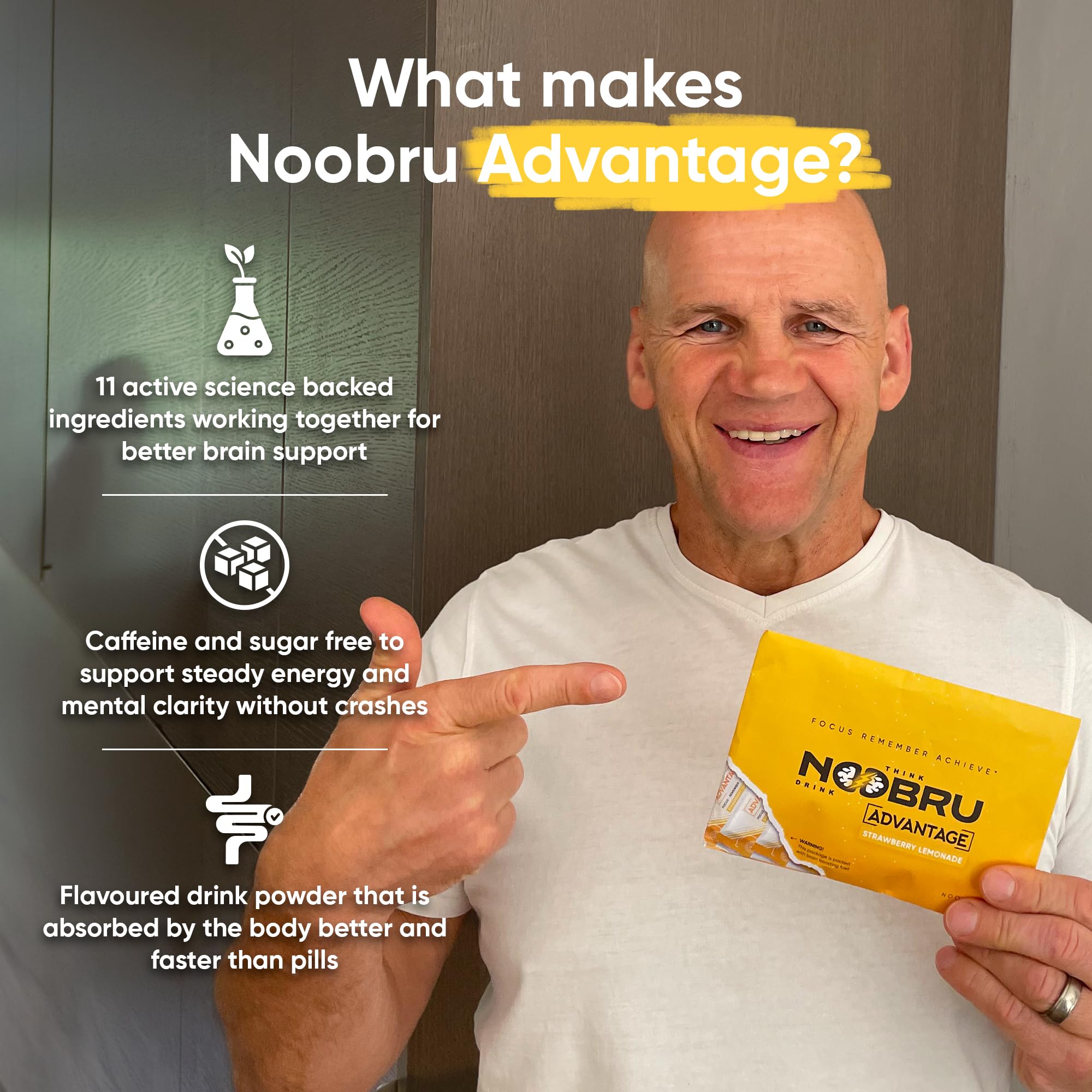 Noobru Advantage Nootropic Brain Support for Focus

