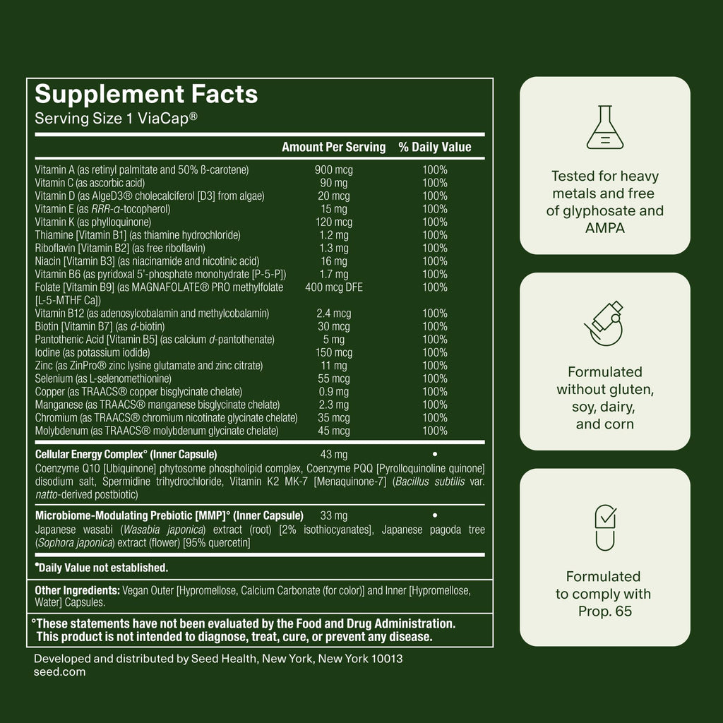 Seed Daily Multivitamin for Immune & Bone Health


