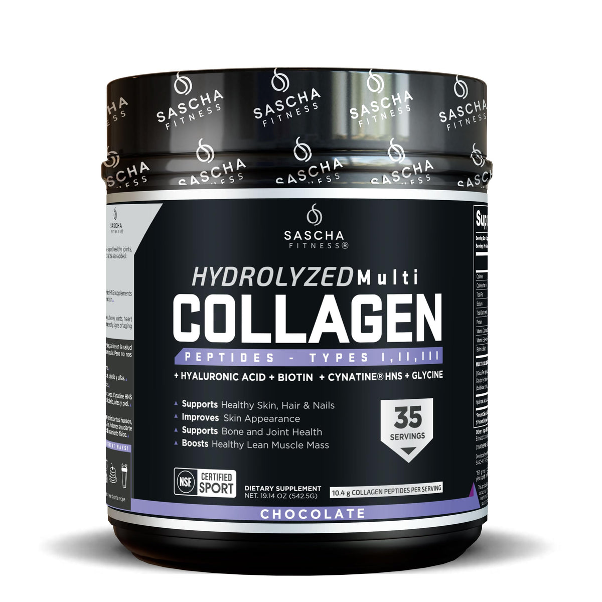 SASCHA FITNESS Collagen Peptides with Hyaluronic Acid


