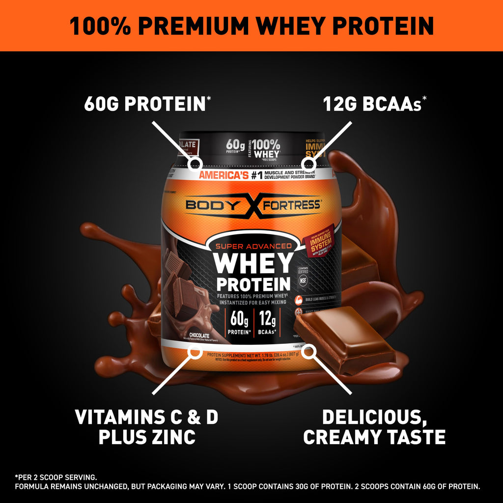 Body Fortress Whey Protein Powder – Premium Gluten-Free

