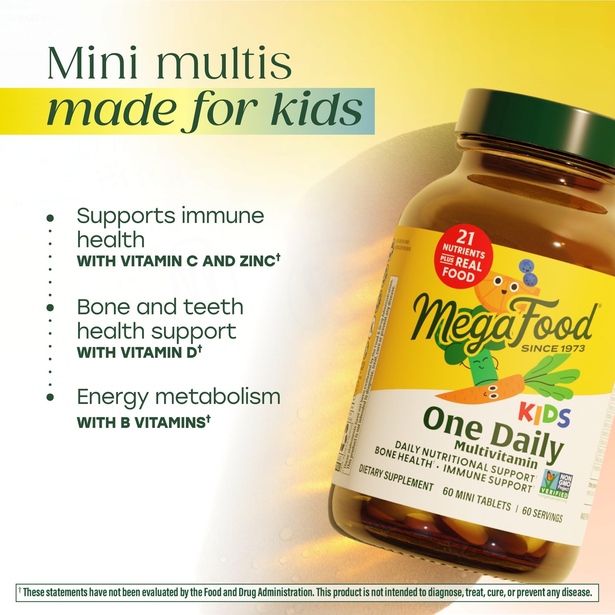 MegaFood Multivitamin for Kids – One Daily Mini Tablet

