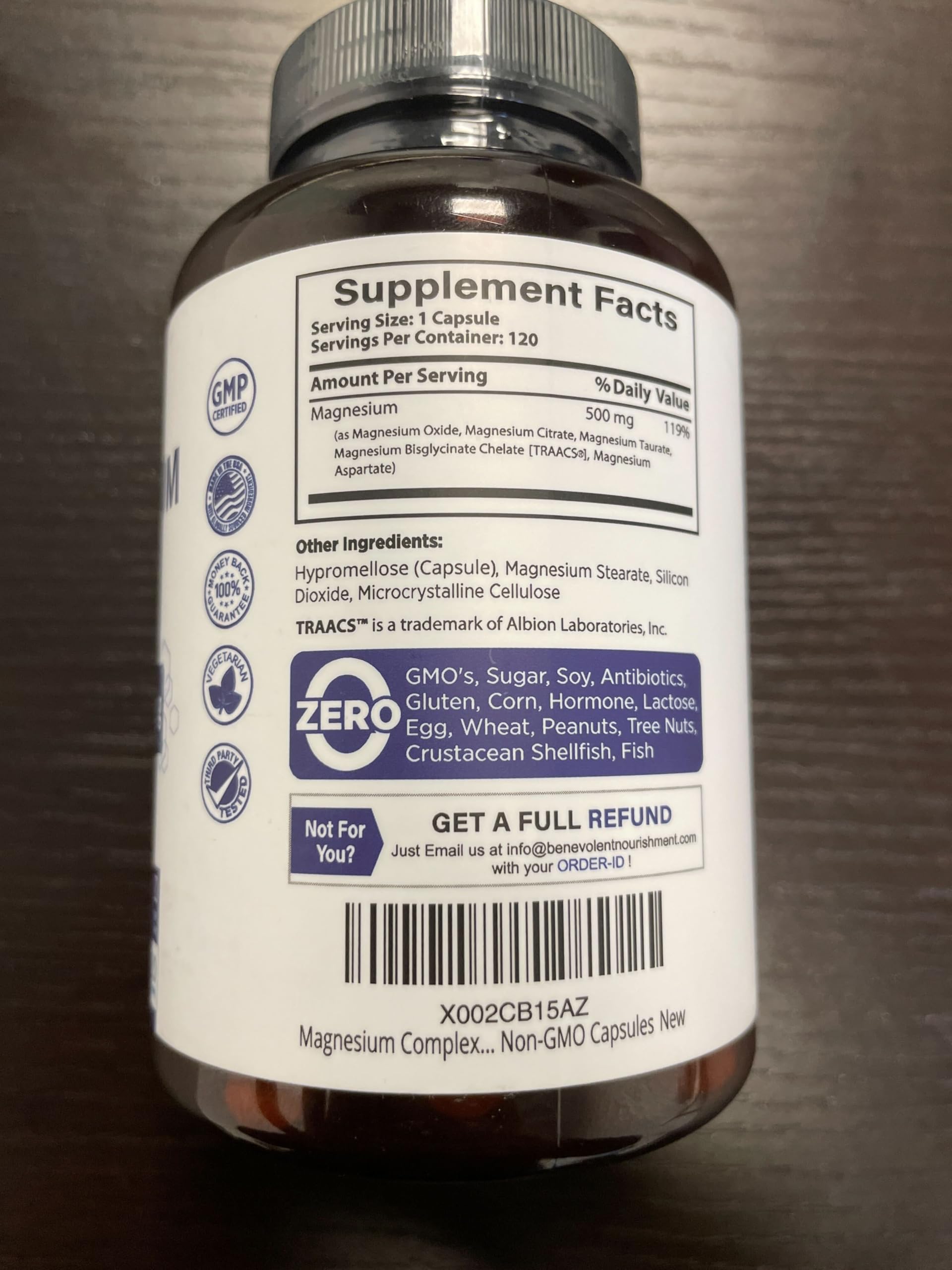 Magnesium Complex Supplement Benevolent Sleep and Muscle

