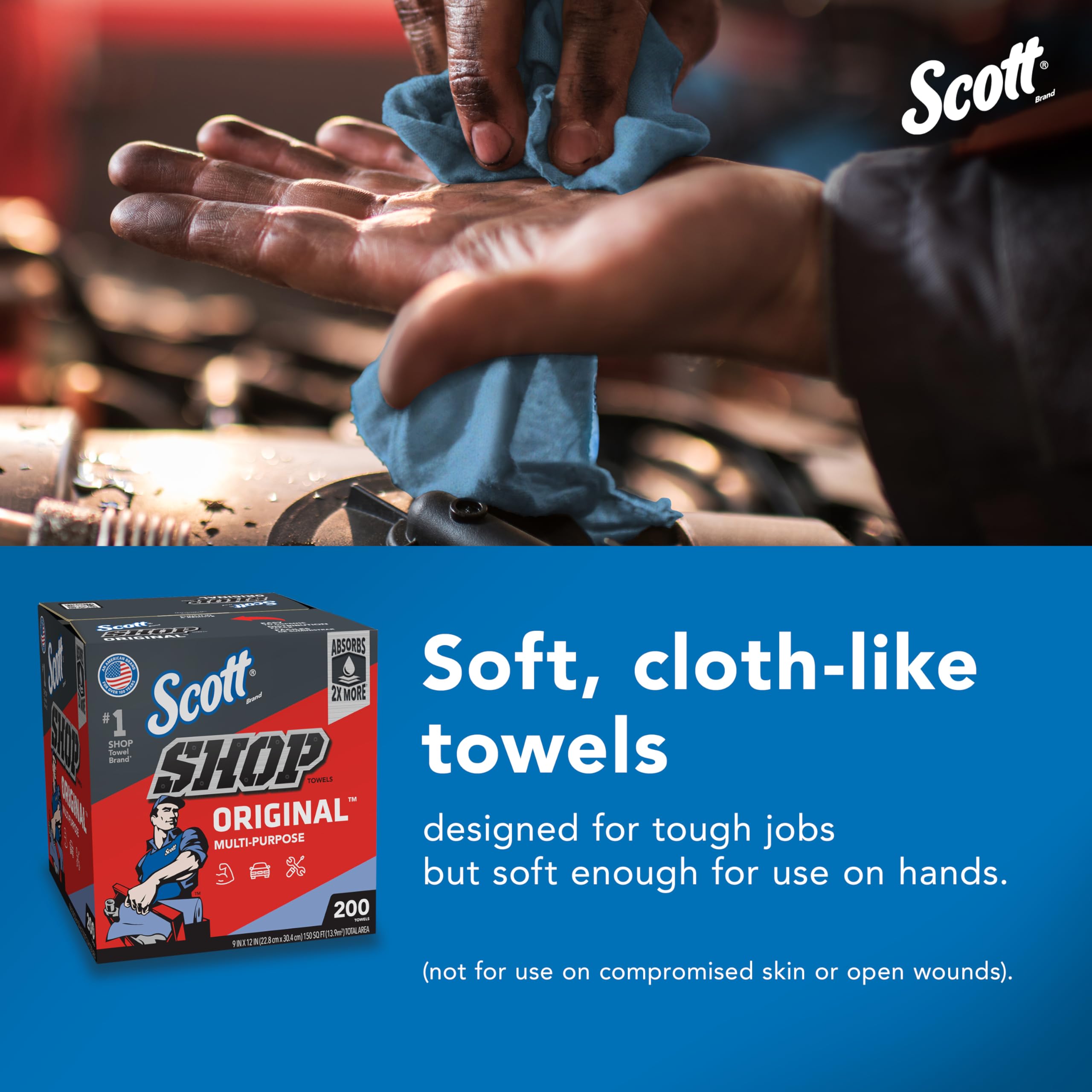 Scott Shop Towels Original - Cloth-Like Cleaning Towels

