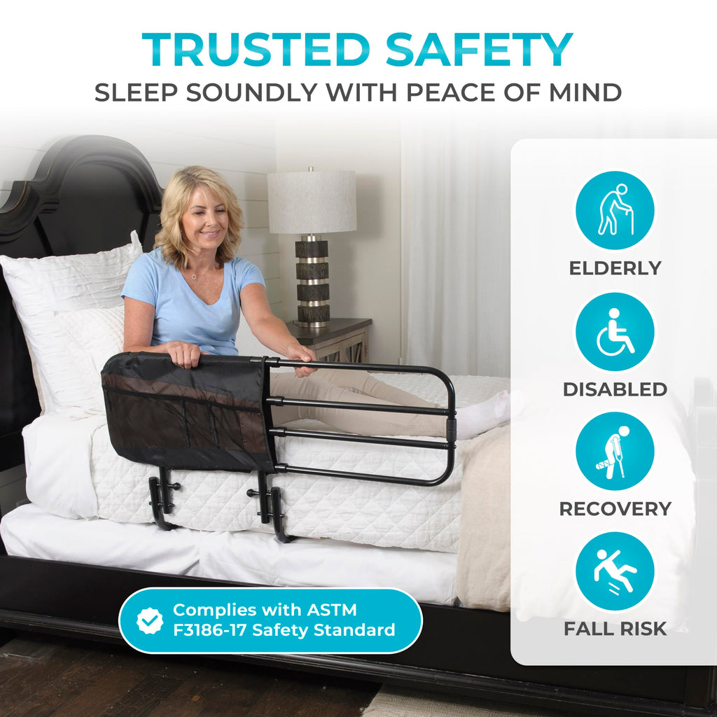 Stander EZ Adjust Bed Rail for Elderly Safety


