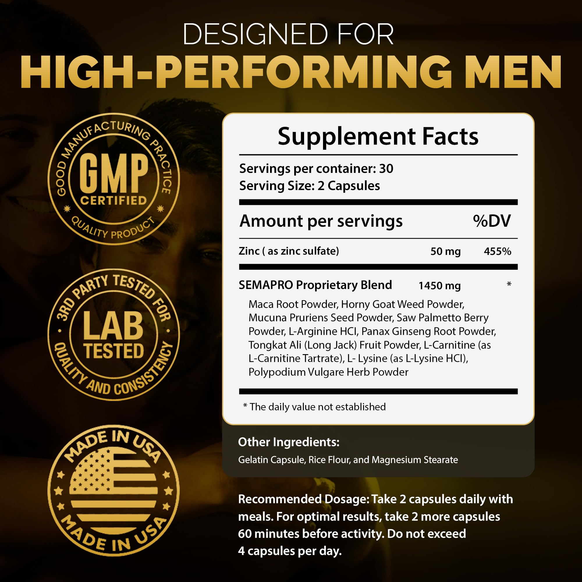 Semapro Semen Volume & Male Energy Formula | All-Natural

