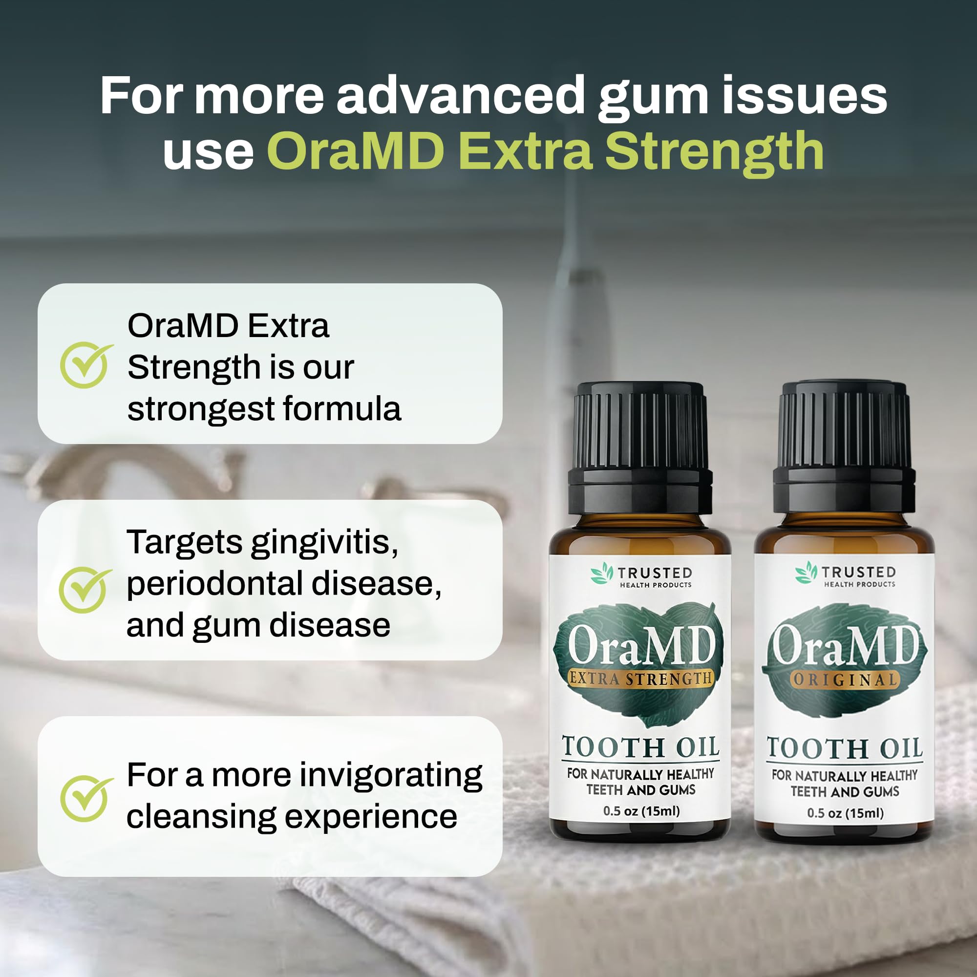 OraMD Original Strength Tooth Oil - 4-in-1 Oral Care

