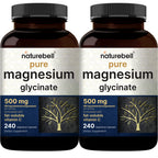 Magnesium Glycinate 500mg with Vitamin C | Veggie Capsules

