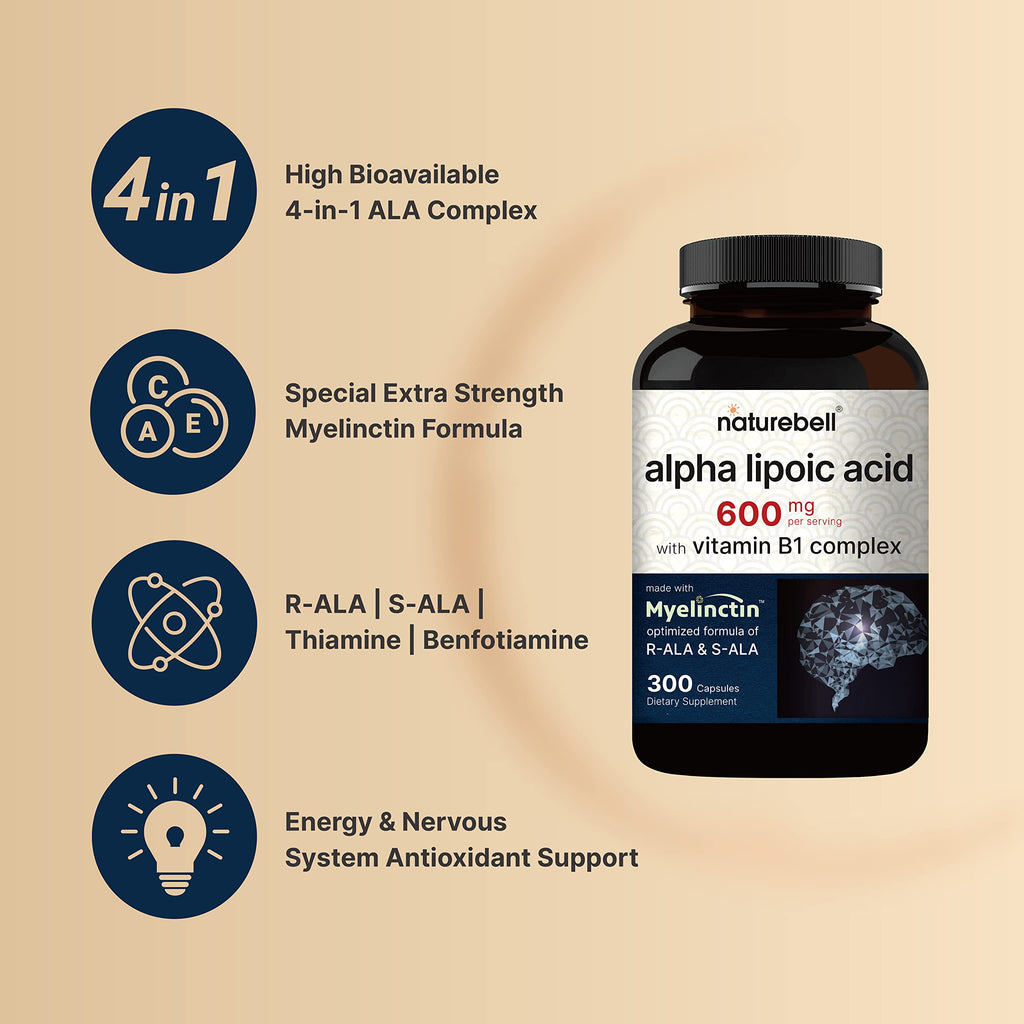 NatureBell Alpha Lipoic Acid Complex | Antioxidant Support

