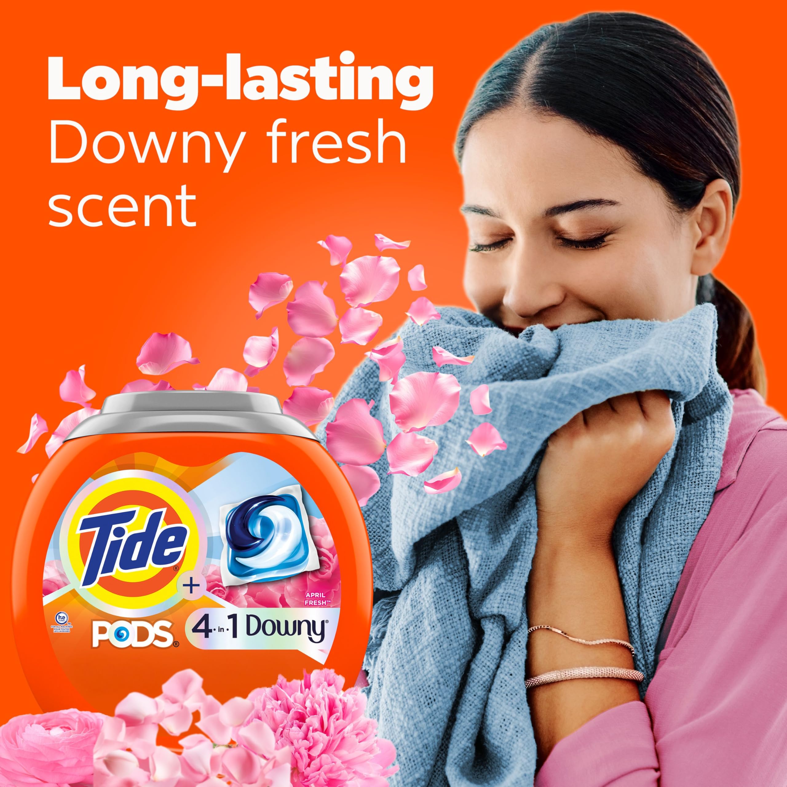 Tide PODS with Downy 4-in-1 Detergent Pacs | April Fresh

