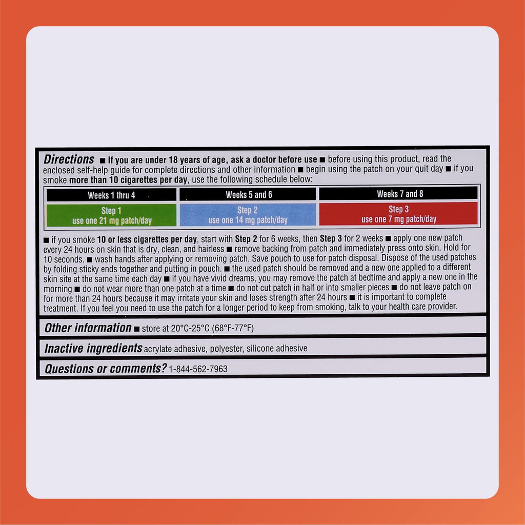 Rugby Clear Nicotine Patch Transdermal System for Quitting Smoking


