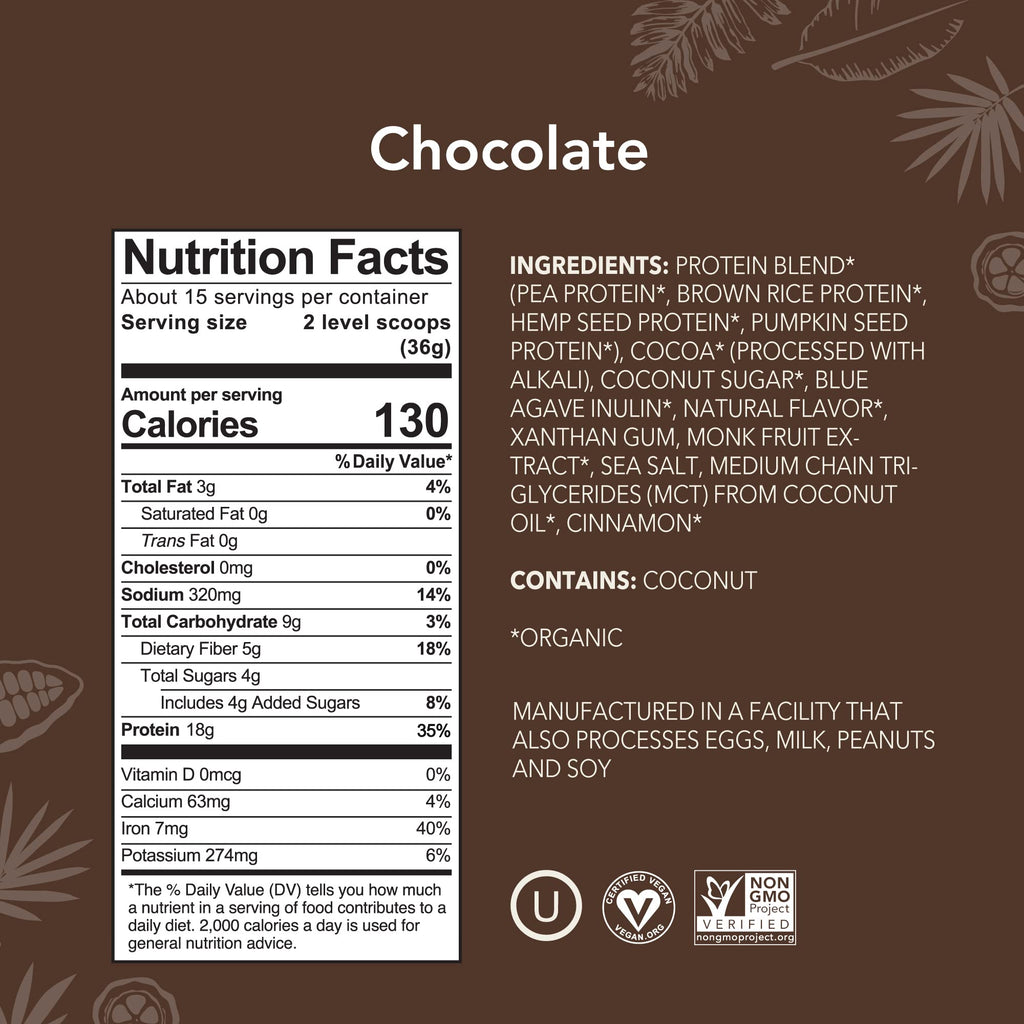 ALOHA Organic Plant Based Protein Powder - Vegan, Non-GMO

