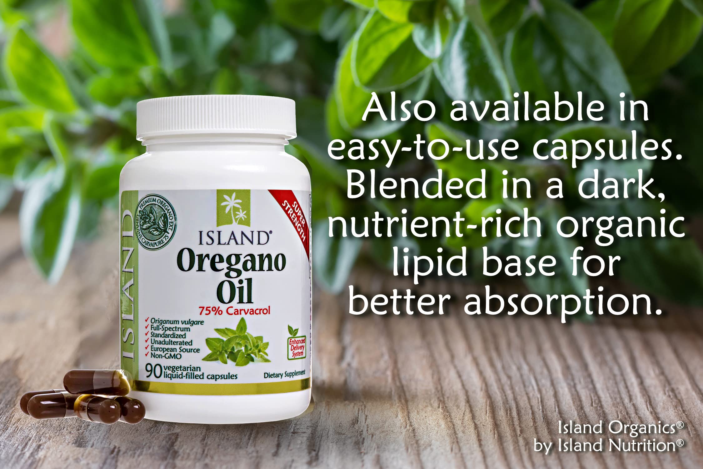 Oregano Oil Drops by Island Nutrition

