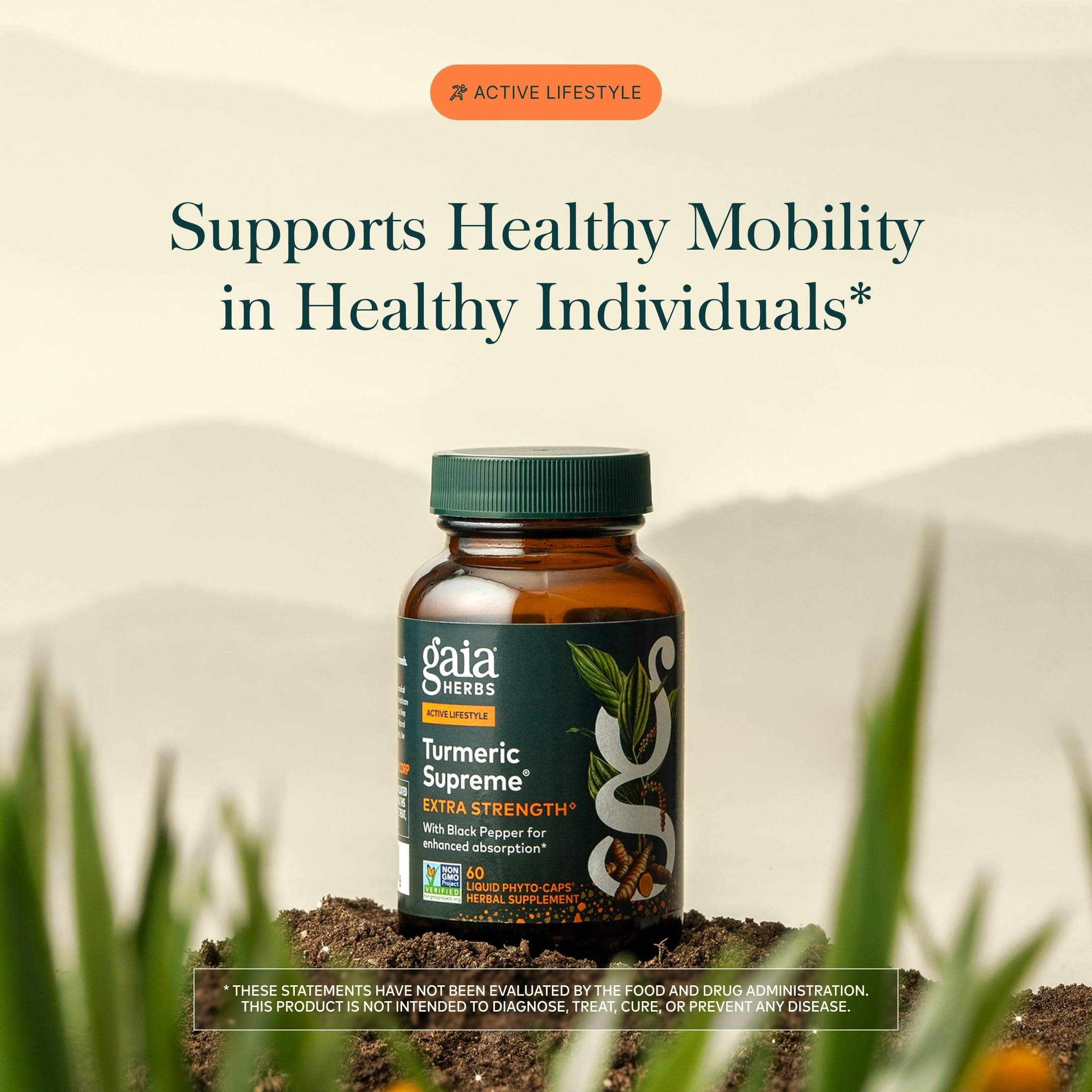 Gaia Herbs Turmeric Supreme Curcumin with Black Pepper


