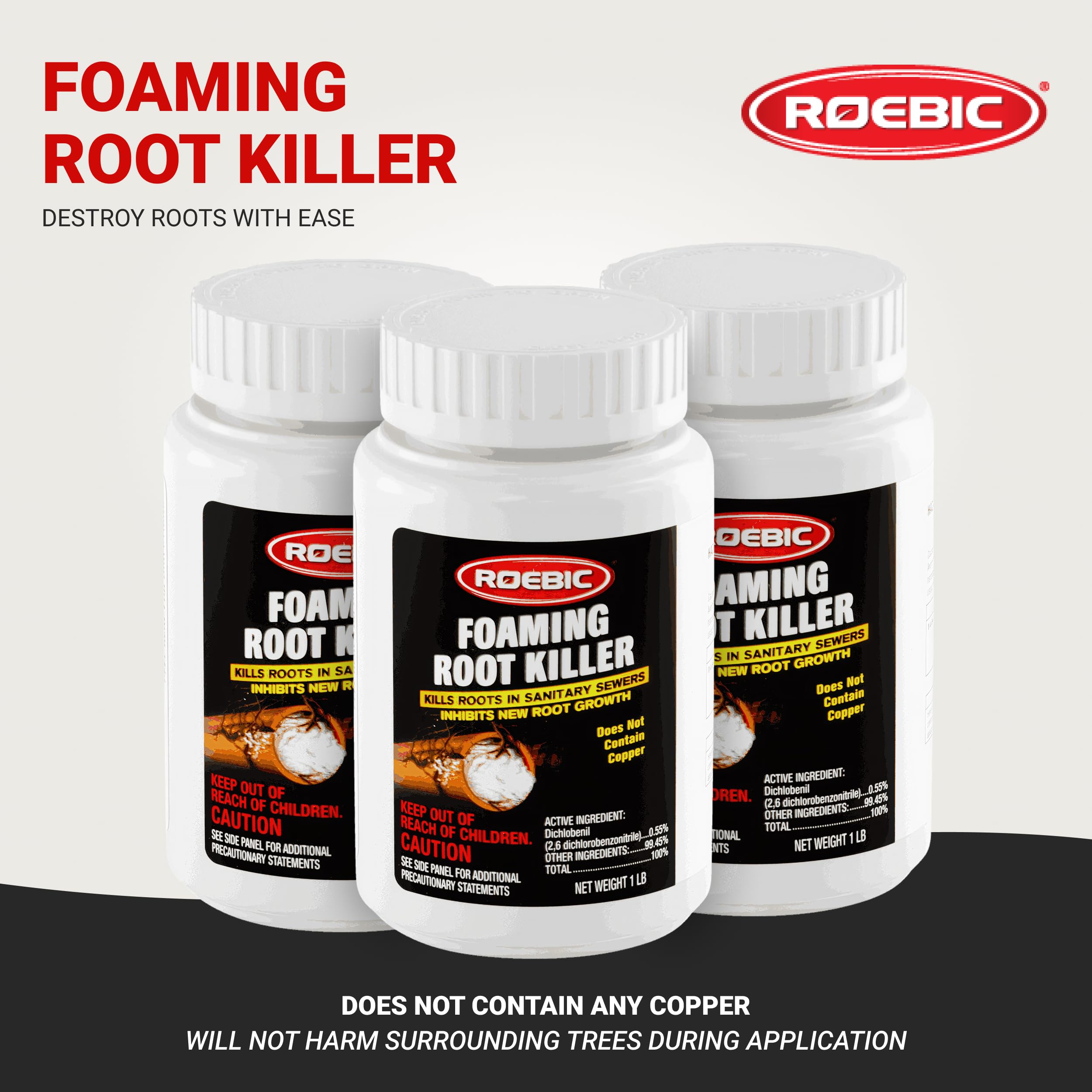 Roebic Foaming Tree Root Killer for Plumbing

