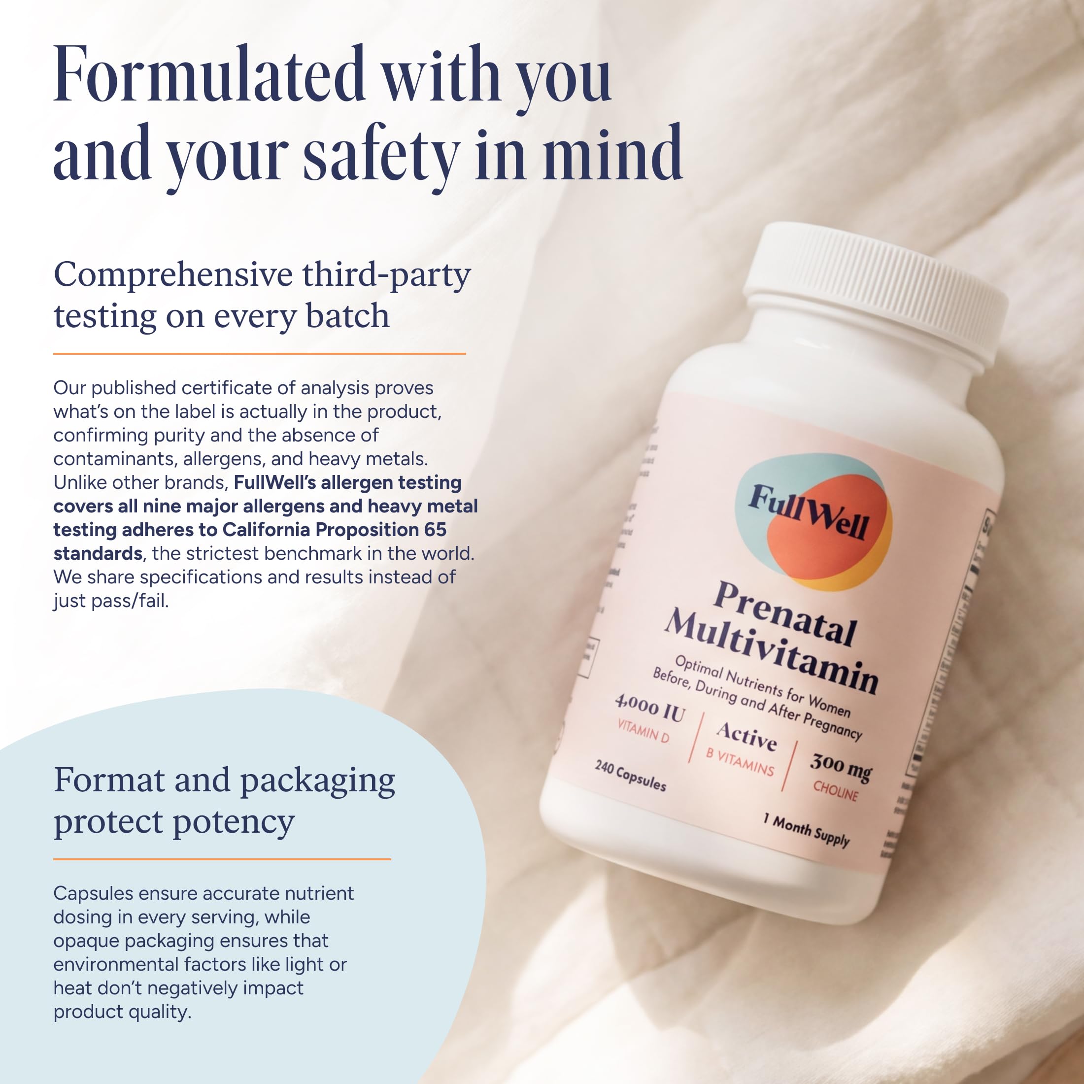 FullWell Prenatal Multivitamin for Healthy Pregnancy

