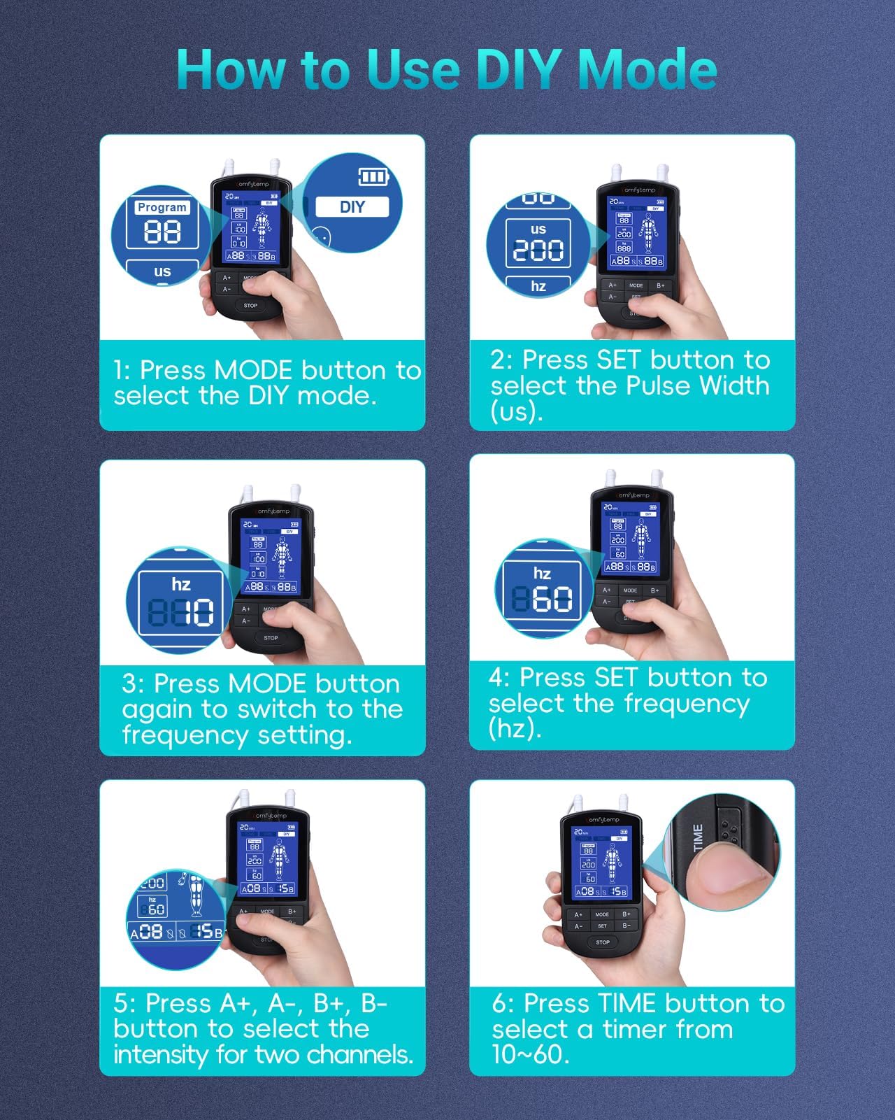 Comfytemp TENS EMS Pain Relief Device | Home Use

