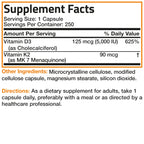Bronson Vitamin K2 D3 MK-7 2-in-1 Supplement for Bone Health

