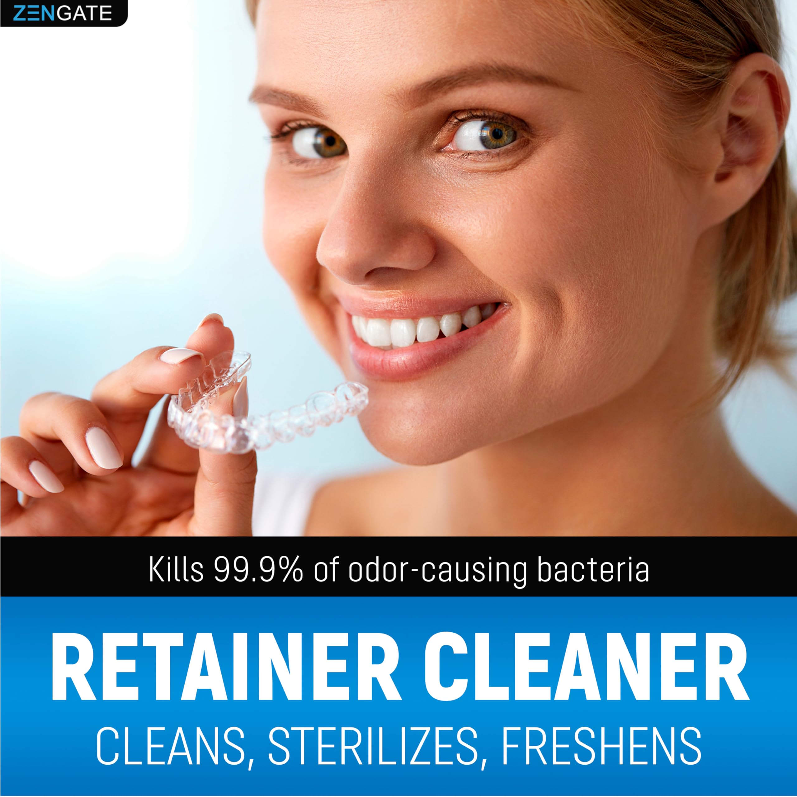 ZENGATE Retainer Cleaner Tablets for Dentures & Aligners

