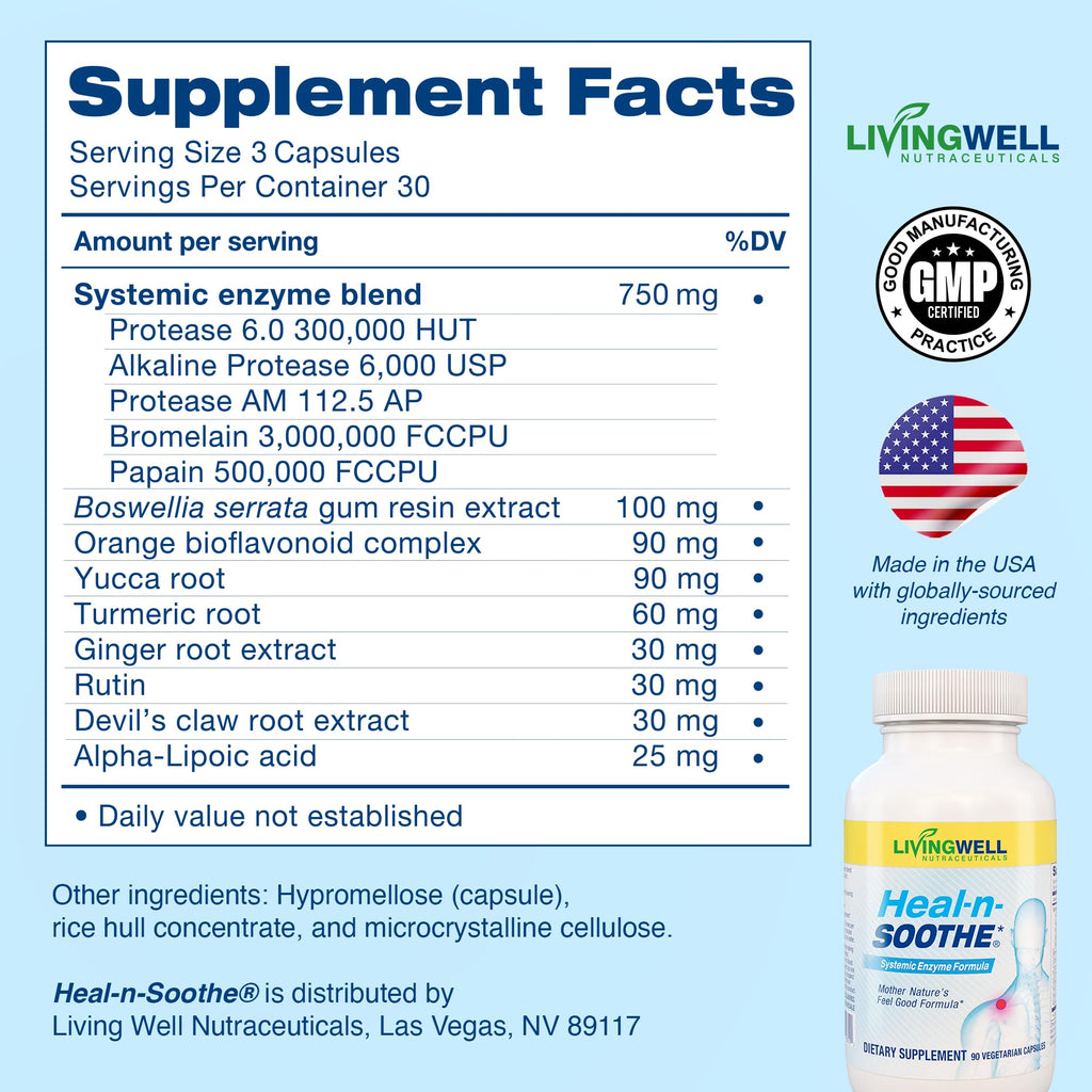 Heal-N-Soothe Proteolytic Systemic Enzymes – Joint Mobility

