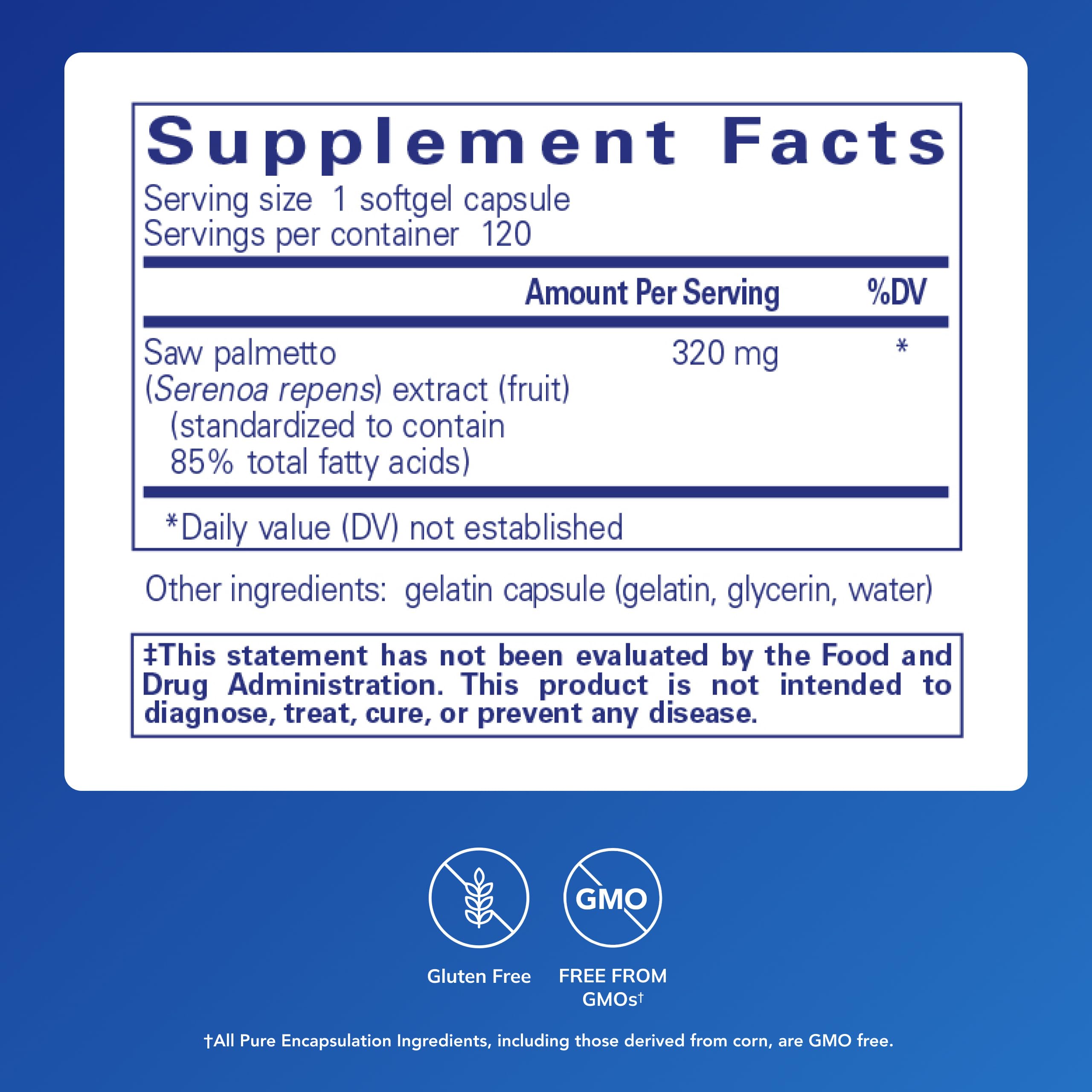 Pure Encapsulations Saw Palmetto for Prostate Health

