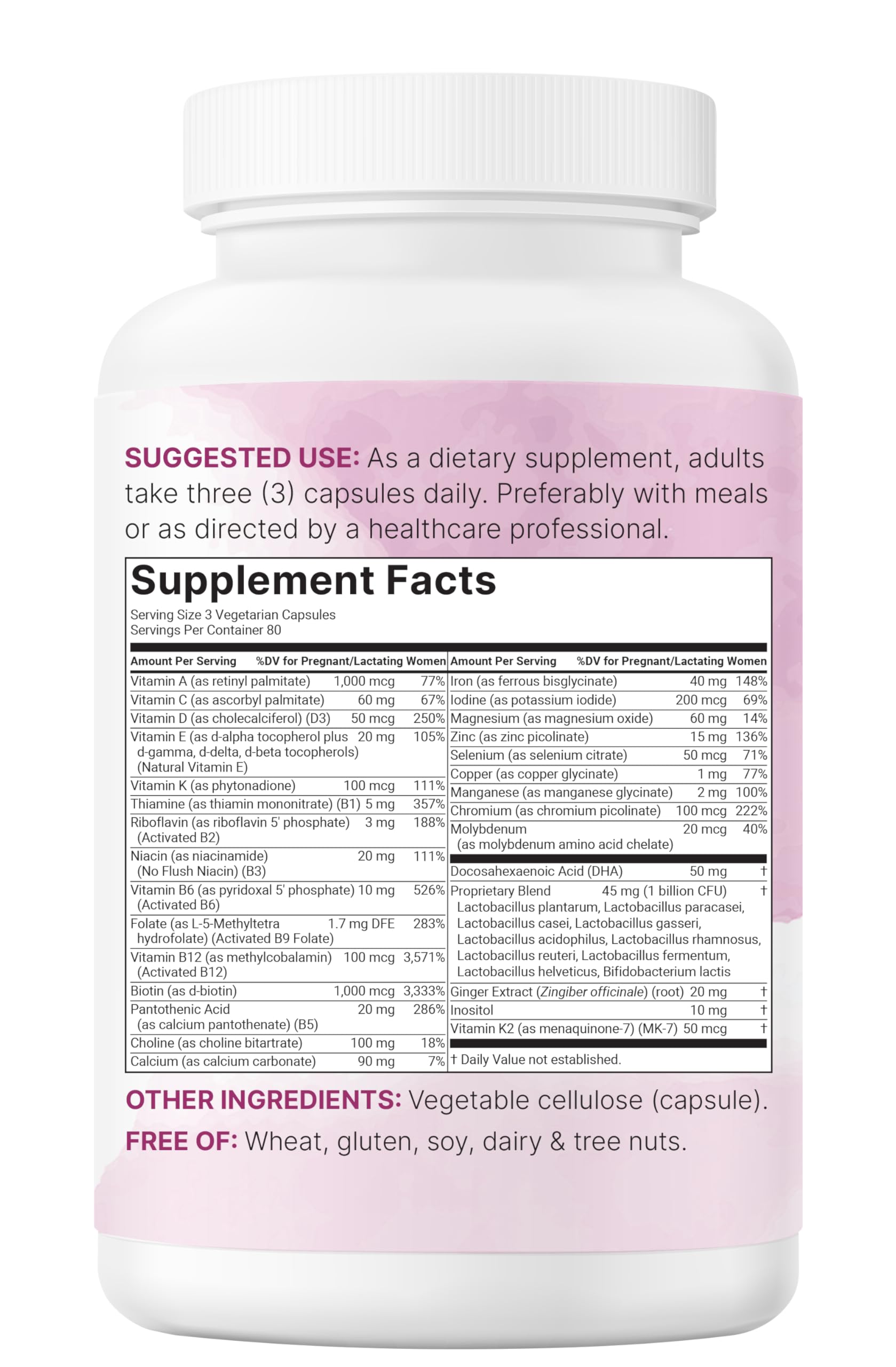 Micro Ingredients Prenatal Vitamin – Methylated Formula


