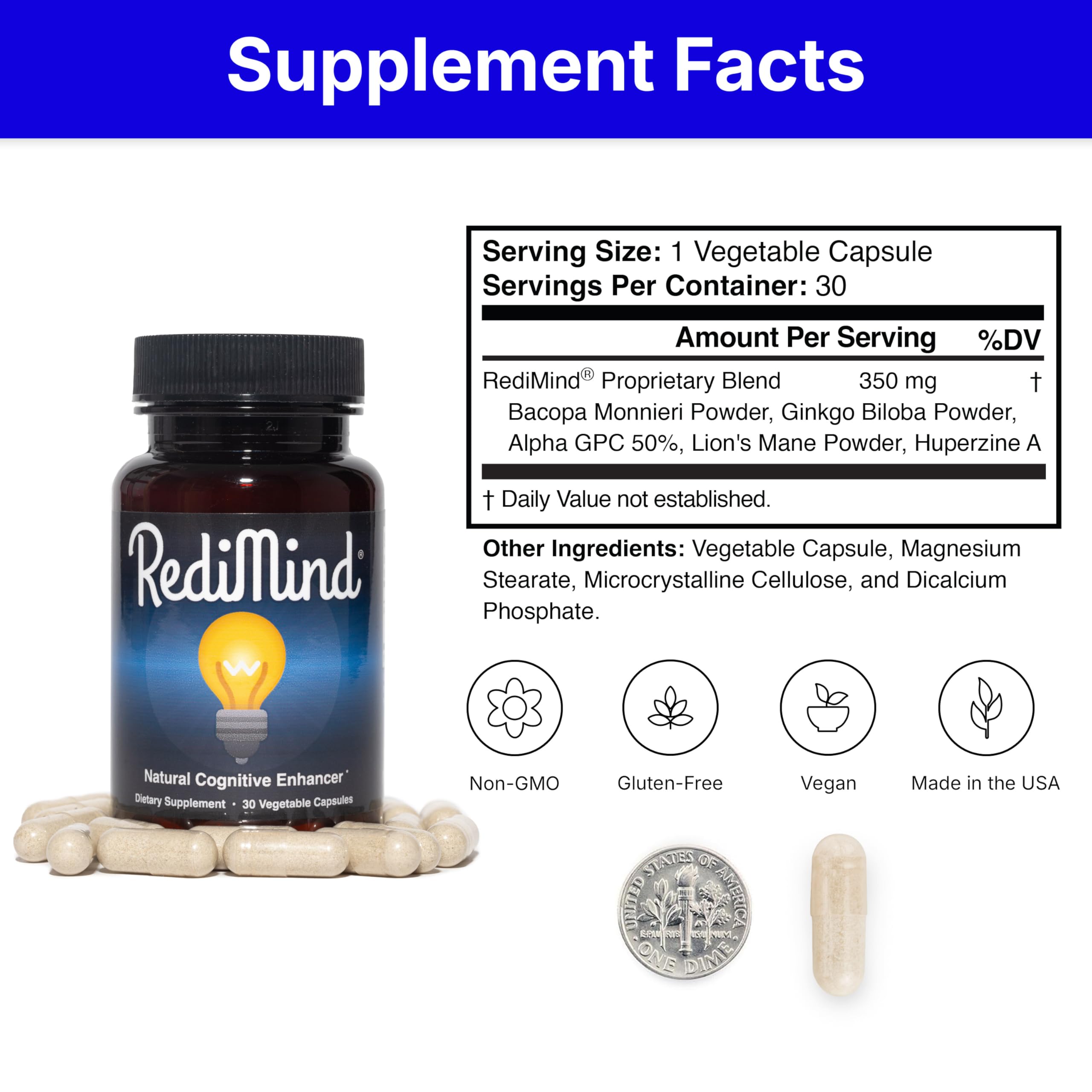 RediMind Cognitive Enhancement Capsule – Brain Health

