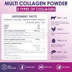 Nature Target Multi Collagen I-V-X Powder with Vitamin C


