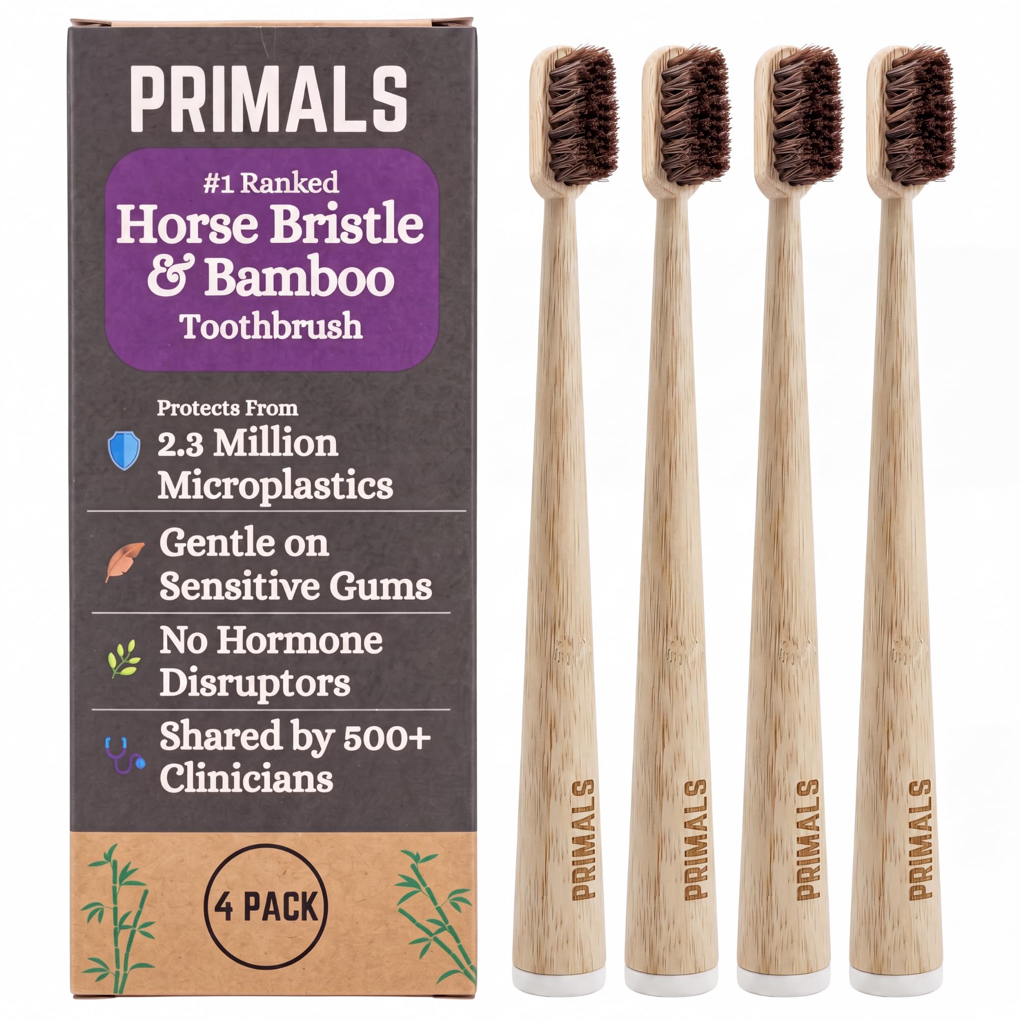 PRIMALS Horse Bristle Bamboo Toothbrush

