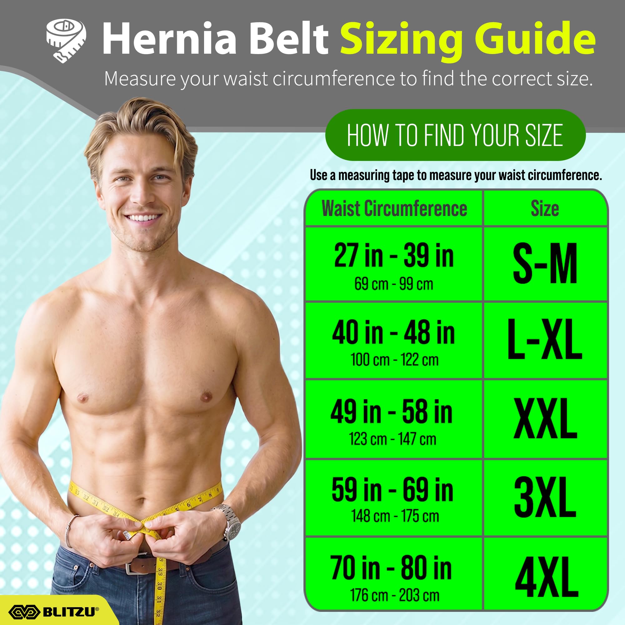 BLITZU Umbilical Hernia Belt - Abdominal Support

