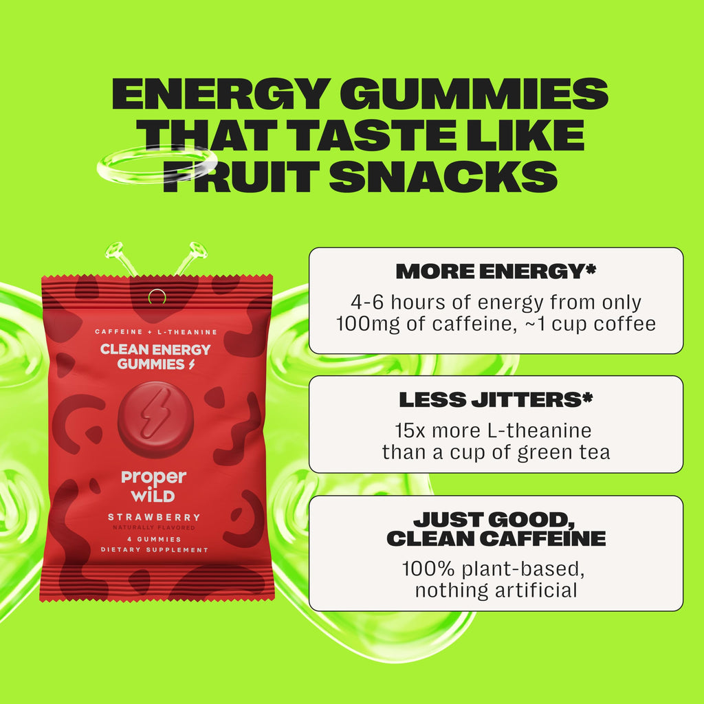 Proper Wild Energy Gummies for Focus and Clean Energy


