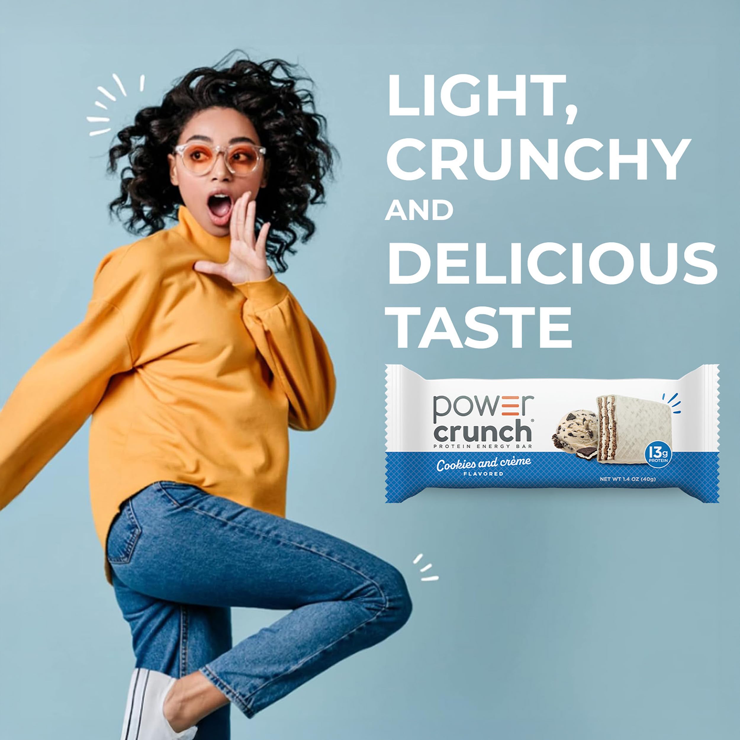 Power Crunch Protein Energy Wafer Bars | Protein Snack

